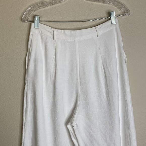 Bardot pin tuck pant slacks ivory lined Sz US 6 - Picture 3 of 8